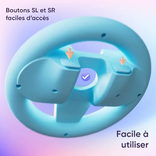 Pack de 2 Volants de Course pour Nintendo Switch 2 - Oniverse - Accessoires pour Mario Kart Supports Volant Orange et - vue 5