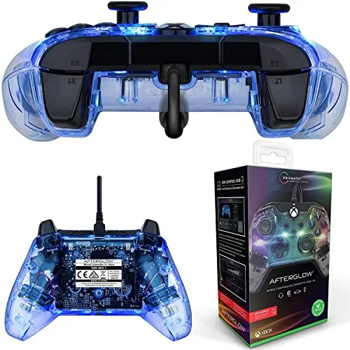 PDP Afterglow Noir Bleu Transparent USB Manette Xbox - vue 5