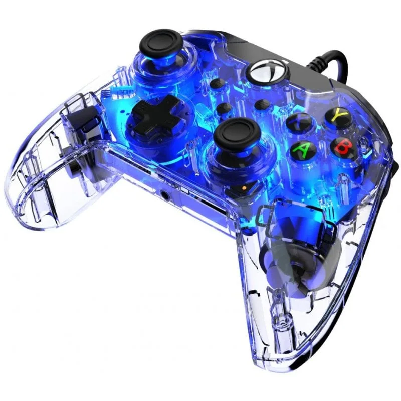 PDP Afterglow Noir Bleu Transparent USB Manette Xbox