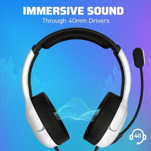 PDP - Casque gaming filaire LVL40 pour PS4 et PS5 - Blanc - vue 2