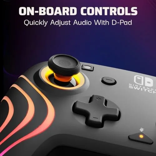 PDP Nintendo Switch Afterglow Wave Manette Filaire Noir - vue 3