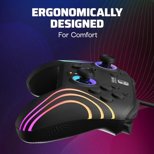 PDP Nintendo Switch Afterglow Wave Manette Filaire Noir - vue 7