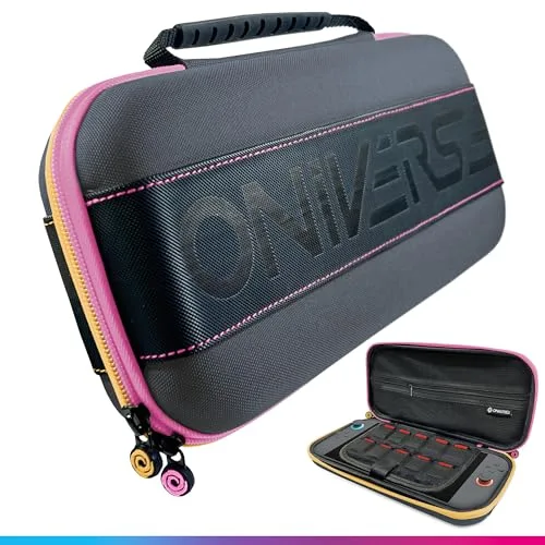 Oniverse Étui Rigide à Poignée pour Nintendo Switch 2/OLED/Switch Bleu/Rouge