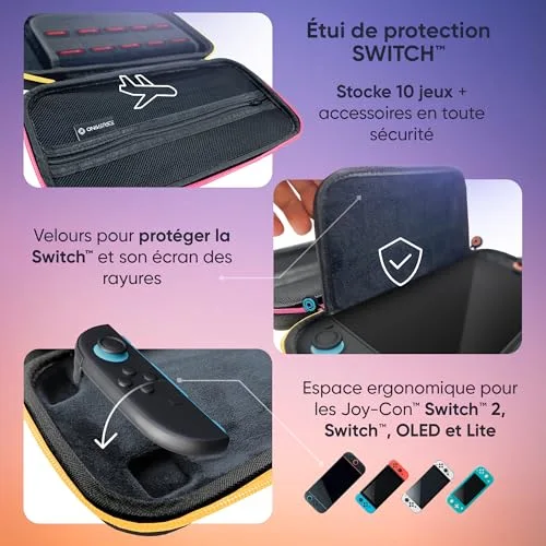 Pochette de Protection pour Nintendo Switch 2/OLED/Switch - Oniverse - Housse Rigide à Poignée Etui Rembourré - vue 2