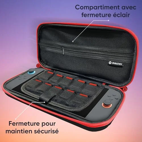 Pochette de Protection pour Nintendo Switch 2 - Oniverse - Housse Etui Rigide à Poignée Emplacements Jeux Filet de - vue 5