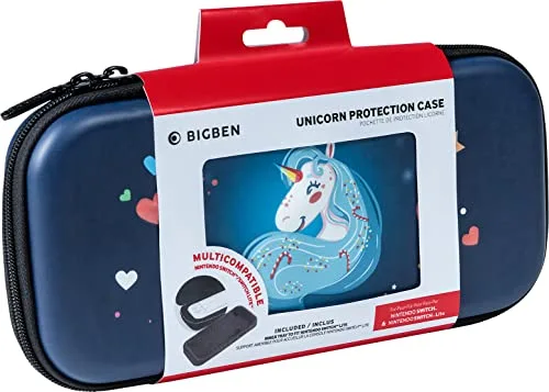Pochette de transport - BIGBEN INTERACTIVE - Licorne - Rigide - Compatible Nintendo Switch Lite - Support amovible - vue 4