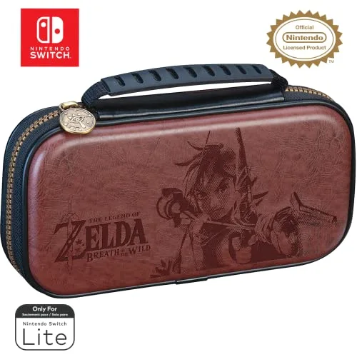 Pochette de transport - BigBen - Zelda Breath of the Wild - Marron - Nintendo Switch Lite - Deluxe - vue 2