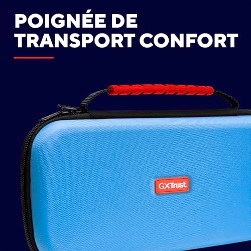 Pochette pour Nintendo Switch 2 - TRUST - GXT 1251B - Antichoc - Espace pour 4 Joy-Cons - Bleu - vue 3