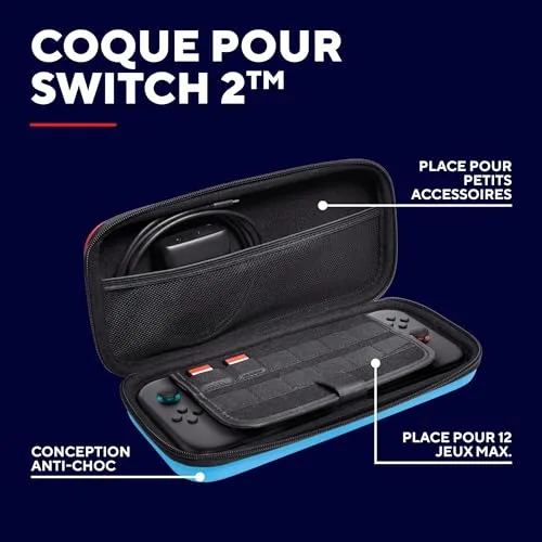 Pochette - TRUST - GXT 1251RB - Antichoc - Espace pour 4 Joy-Cons - Rouge/Bleu - vue 2