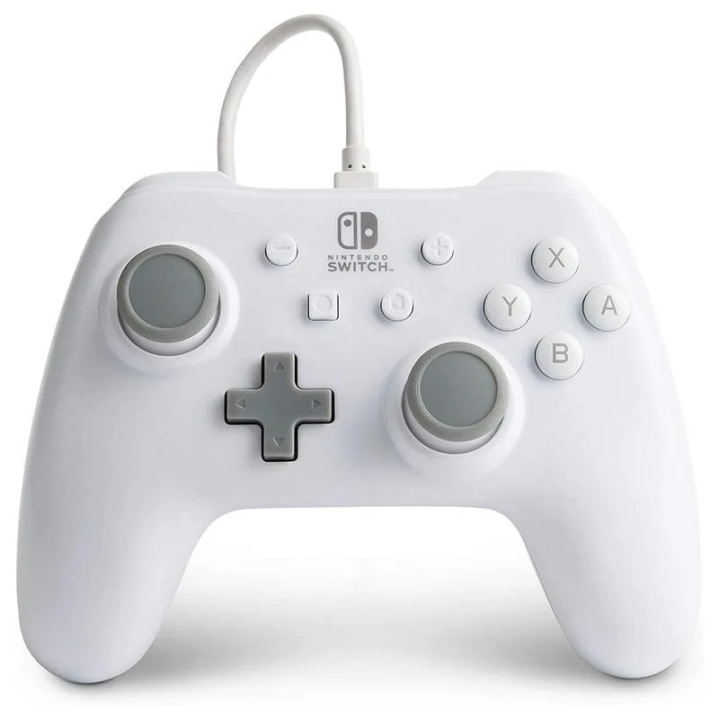 Power A Manette Filaire Blanc Mat Nintendo Switch