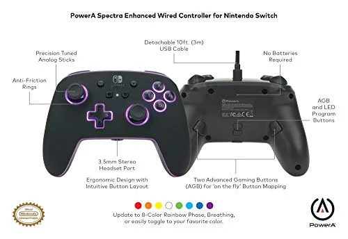 PowerA Spectra RGB Controller Switch Noir - vue 5