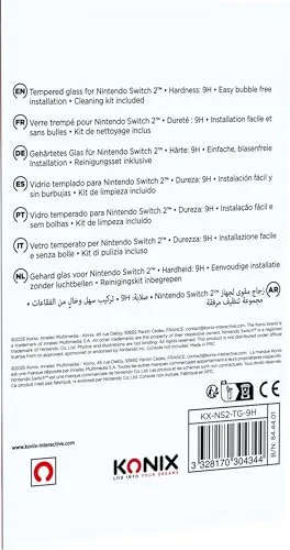 Protection d’écran verre trempé - KONIX - Nintendo Switch 2 - Anti-bulle - Anti-rayures - Indice de dureté 9H - 100 % - vue 6