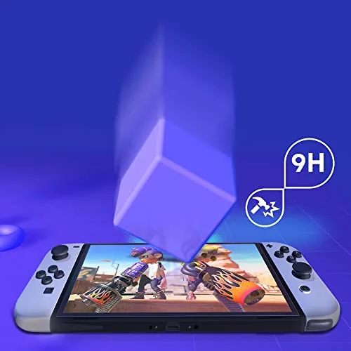 Protection écran Nintendo Switch OLED - Oniverse - Verre trempé 9H Anti-lumière Bleue - Film de protection Résistant - vue 4
