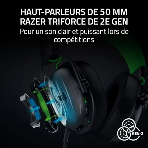Razer BlackShark V3 X HyperSpeed Xbox - vue 3