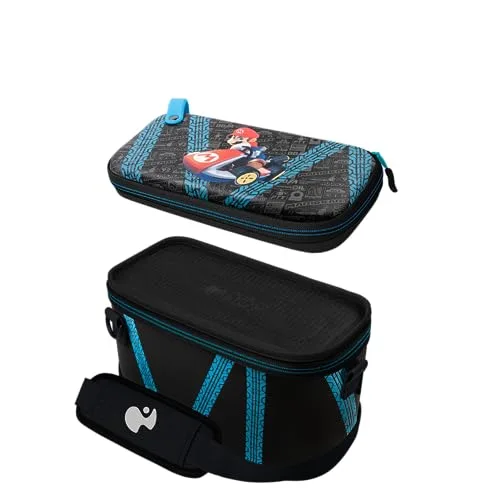 PDP Sacoche de transport Messenger Case Nintendo Switch Glow Mario Kart Drift Noir