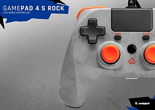 Snakebyte Rock Gamepad Orange/Gris PS4 - vue 5