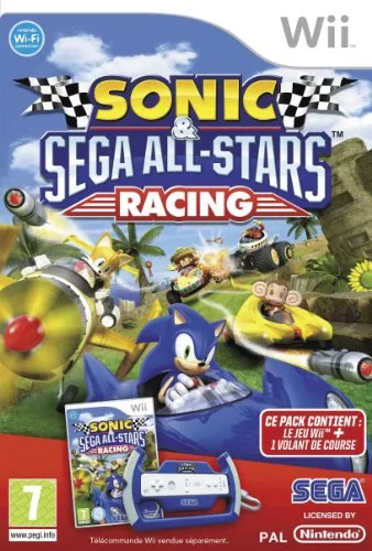 Sega Sonic & SEGA All-Stars Racing + Volant Wii