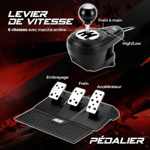 SPIRIT OF GAMER - VOLANT MULTIPLATEFORME A RETOUR DE FORCE RACE WHEEL FORCE 1080RS - vue 8
