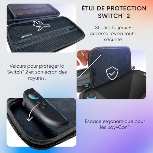 Starter kit 8 en 1 - Oniverse - Pack complet Etui de transport Protection Ecran et Accessoires pour Nintendo Switch 2 - vue 2