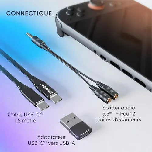 Starter kit 8 en 1 - Oniverse - Pack complet Etui de transport Protection Ecran et Accessoires pour Nintendo Switch 2 - vue 5