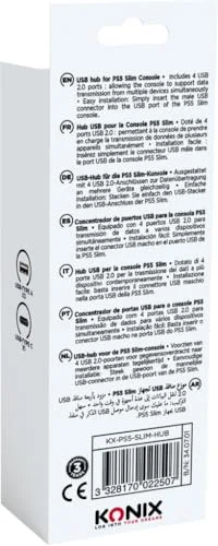 Station daccueil - Konix - PS5 Slim - 3 ports USB 2.0 - Port Type-C - Design élégant - vue 7