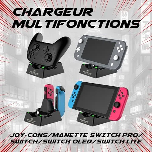 Station de charge - AKUMA - Cyber V02 - Charge ultra-rapide - Compatible Switch - Charge intelligente - vue 2