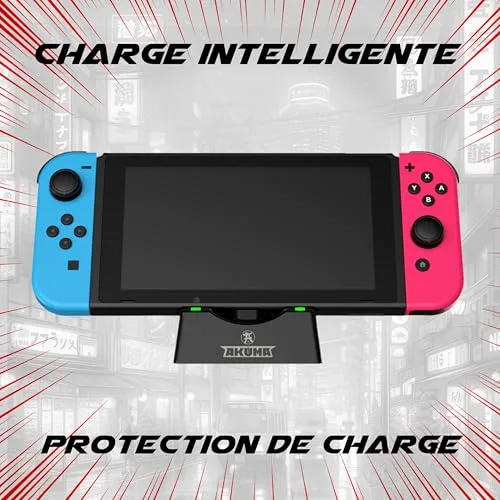 Station de charge - AKUMA - Cyber V02 - Charge ultra-rapide - Compatible Switch - Charge intelligente - vue 3