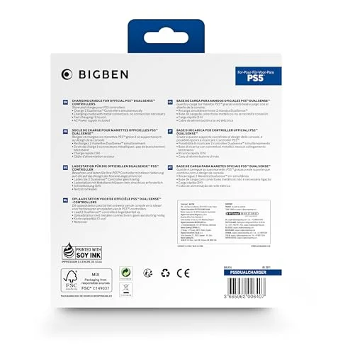 Station de charge BIGBEN Nacon PS5 Dual-Charger blanc 2 manettes - vue 6
