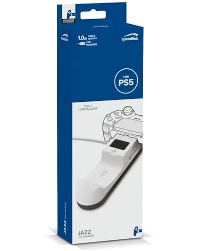 Station de Charge JAZZ USB Double pour Manette PS5 Blanche - vue 8