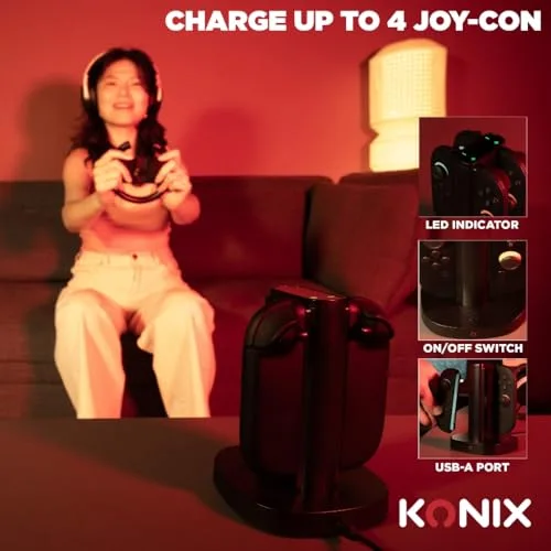 Station de charge Konix 4 Joy-Con Switch 2 - vue 4