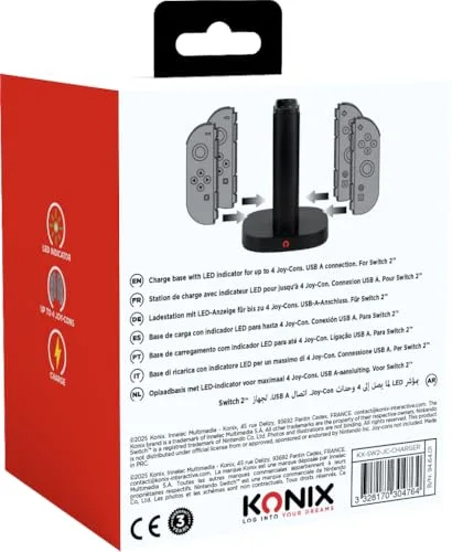 Station de charge Konix 4 Joy-Con Switch 2 - vue 7