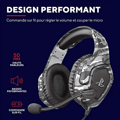 Trust Gaming Casque Gamer PS4 et PS5 avec Licence Officielle pour Playstation GXT 488 Forze-G Microphone Flexible - vue 2