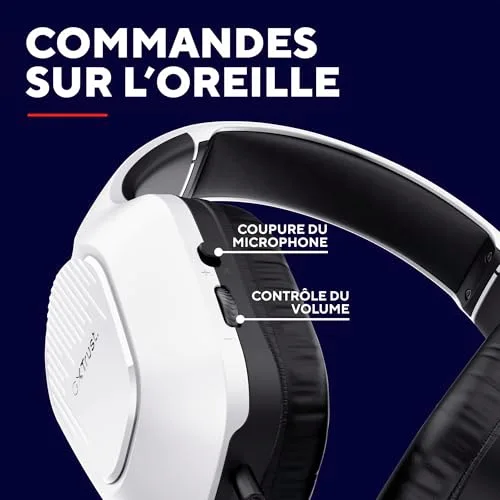 Trust GXT 418W Rayne Casque Gaming Léger pour PC Xbox PS4 PS5 Switch Mobile Transducteurs 50 mm Jack 3.5 mm Câble de 2 m - vue 6