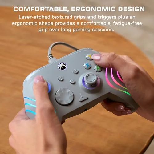 TURTLE BEACH Manette de jeu - Xbox Series XS Xbox One et PC - Afterglow Wave - RGB Filaire Gris - vue 7