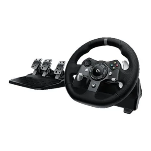 Volant de course - LOGITECH - Volant + Pédalier - Cuir cousu à la main - Angle de rotation 900° - USB - vue 2