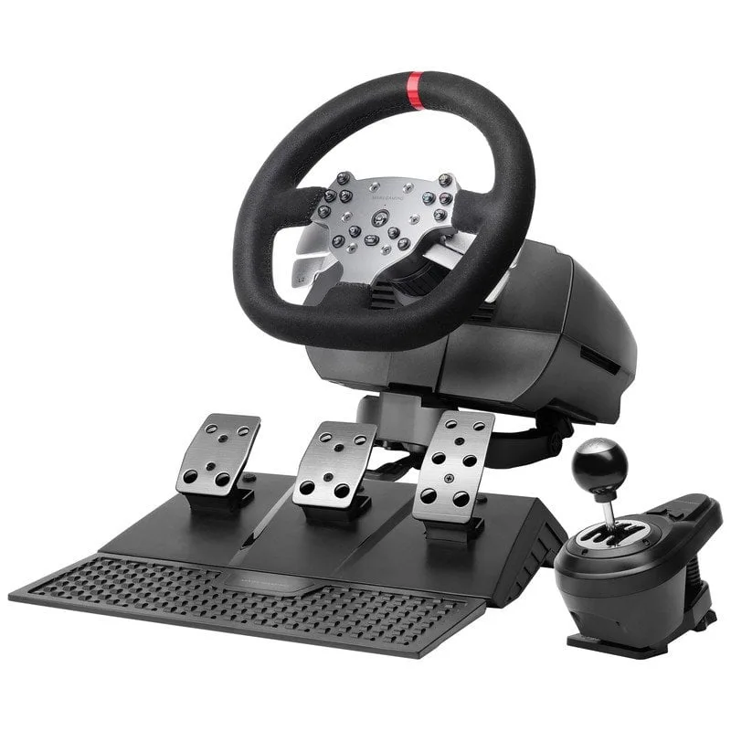 Mars Gaming MWH-RSX Volant Force Feedback 3.2Nm Pédalier 3 Pédales