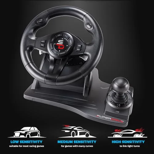 Volant de course - SUPERDRIVE - GS550 - Avec pédalier - Levier de vitesses - Vibrations - Multi-plateformes - vue 4