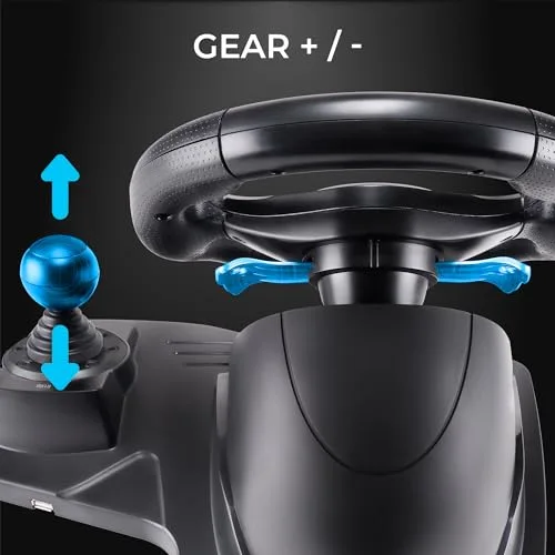 Volant de course - SUPERDRIVE - GS550 - Avec pédalier - Levier de vitesses - Vibrations - Multi-plateformes - vue 5