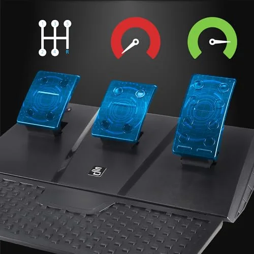 Volant de course - SUPERDRIVE - GS850-X - Levier de vitesse manuel - 3 pédales - Palettes - PS4 / Xbox - vue 7