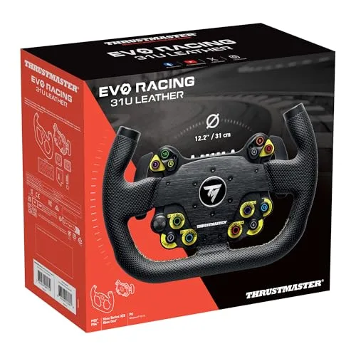 Volant de course - THRUSTMASTER - EVO Racing 31U Leather - Compatible PCPS4PS5Xbox Series et Xbox One - Noir - vue 8