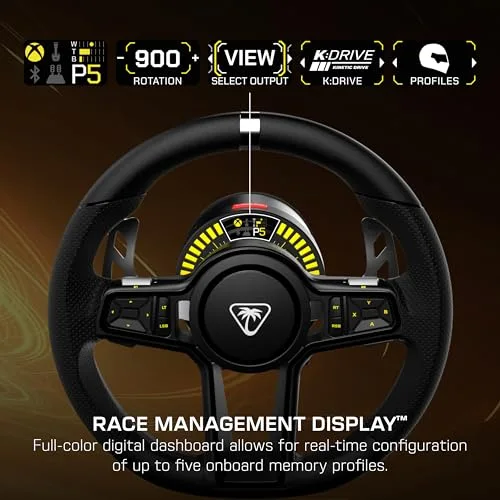 Volant de Course - TURTLE BEACH - VelocityOne Race KD3 - Retour de Force - Pédales en Aluminium - USB Type-C - vue 6