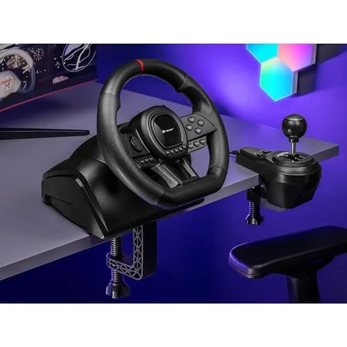 Volant de jeux - Tracer - Ensemble volant avec pédales - Compatible PS3 PS4 Xbox - 270° rotation - USB - vue 8