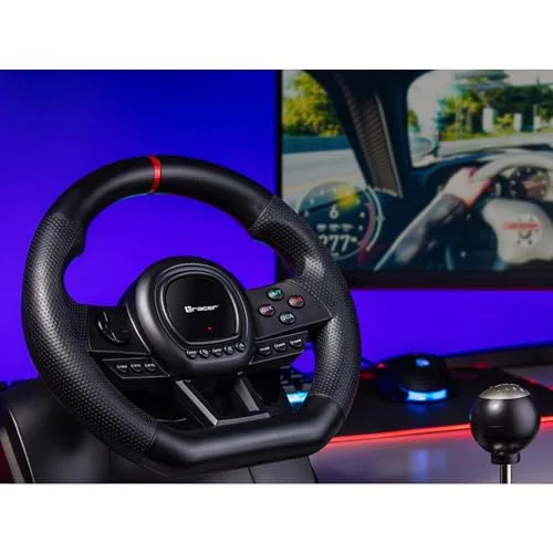 Volant de jeux - Tracer - Ensemble volant avec pédales - Compatible PS3 PS4 Xbox - 270° rotation - USB - vue 9