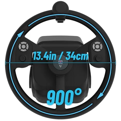 Volant de simulation agricole - HORI - PC - 340 mm - 900° de rotation - 76 boutons - vue 6