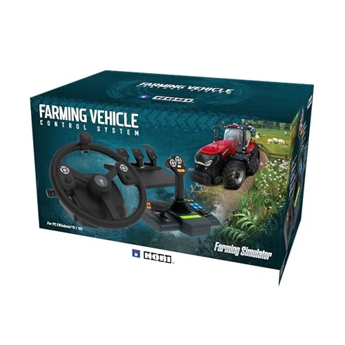 Volant de simulation agricole - HORI - PC - 340 mm - 900° de rotation - 76 boutons - vue 7