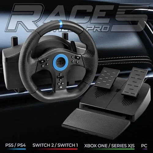 Volant gaming - SPIRIT OF GAMER - Race Wheel Pro 5 - Volant 255 cm - Multi-plateforme - Rotation 270° - vue 2