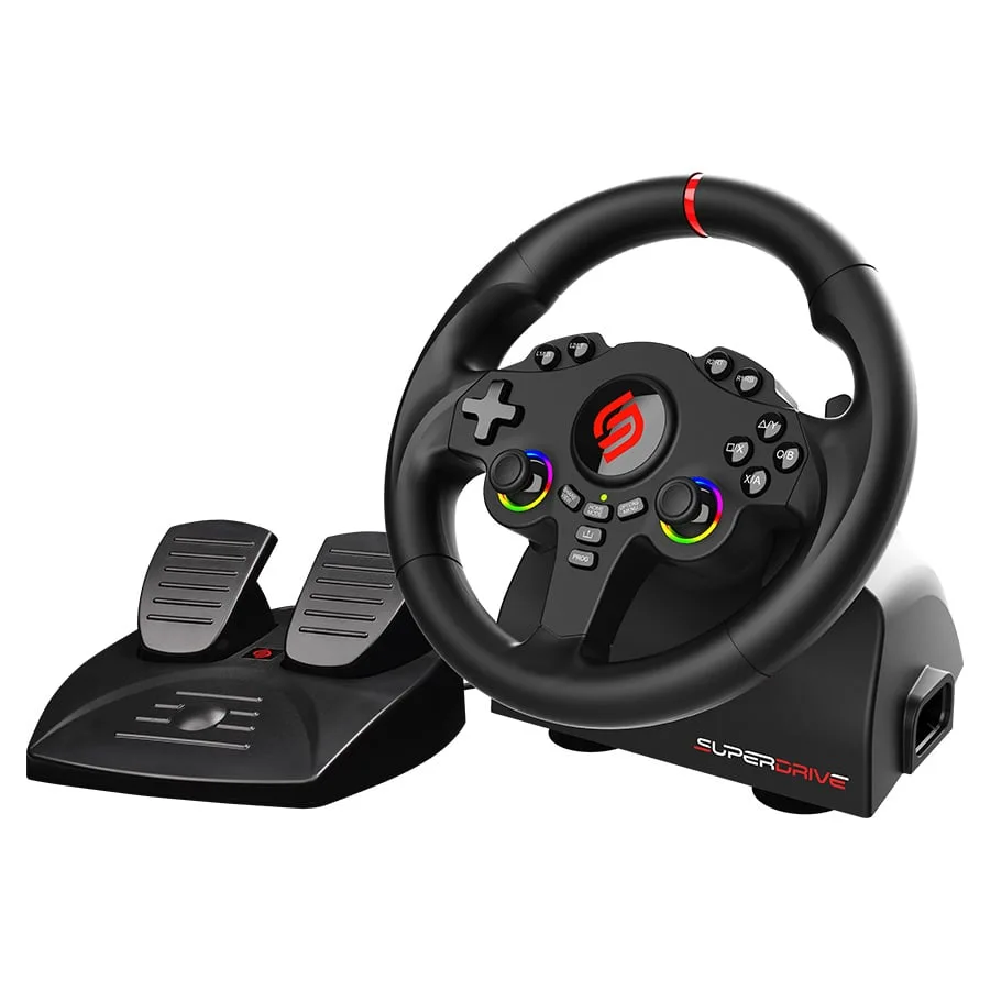 Subsonic Superdrive 220 RS volant 22cm LED RGB double joysticks