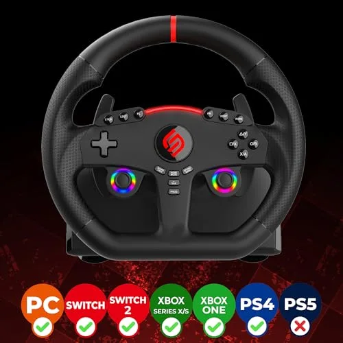 Volant gaming - SUBSONIC - Double joysticks LED - PS4 PC Switch Switch 2 Xbox One Xbox Series - vue 5