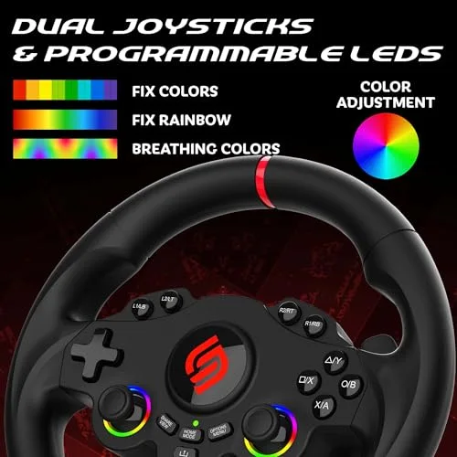 Volant gaming - SUBSONIC - Double joysticks LED - PS4 PC Switch Switch 2 Xbox One Xbox Series - vue 3