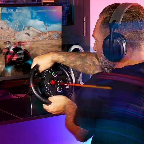 Volant gaming - SUBSONIC - Double joysticks LED - PS4 PC Switch Switch 2 Xbox One Xbox Series - vue 8